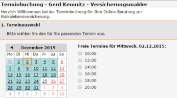 Termin auswählen